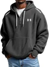 Men's Loose Casual Waffle Half-Zip Hoodie