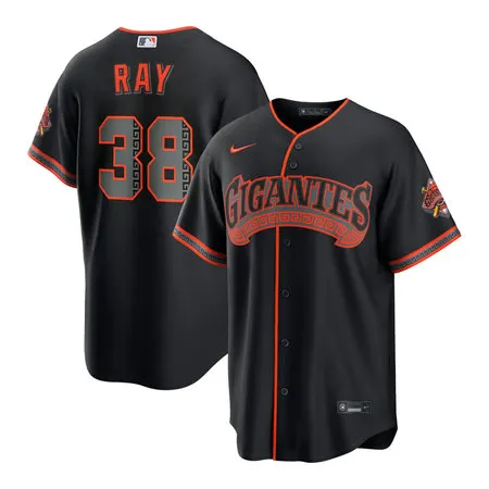 Men's San Francisco Giants #38 Robbie Ray Nike Black Alternate Replica Jersey