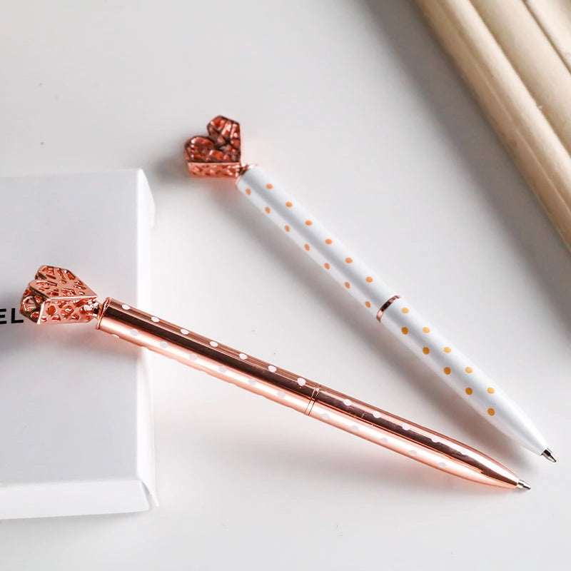 1 Piece Heart Shape Learning Daily Graduation Metal Casual Minimalist Ballpoint Pen4