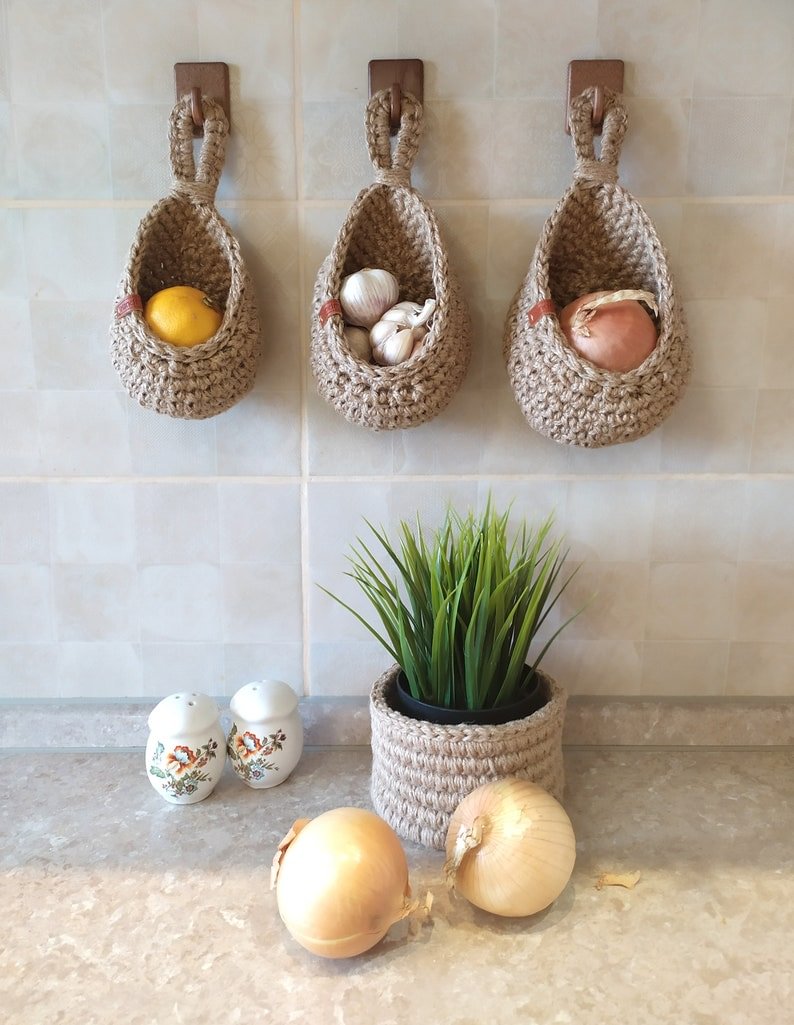 Hanging Wall Vegetable Fruit Baskets