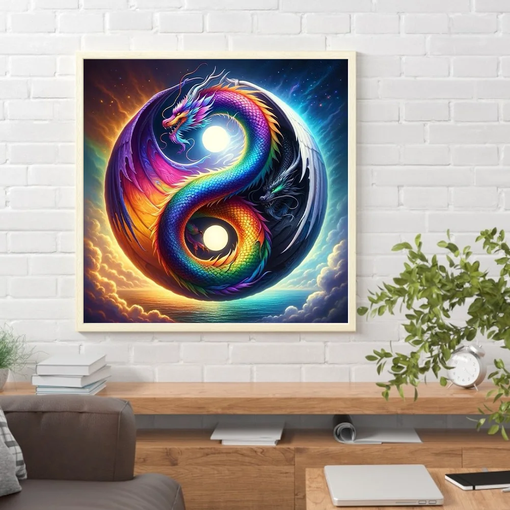 Diamond Painting - Full Round Drill - Dragon(Canvas|30*30cm)