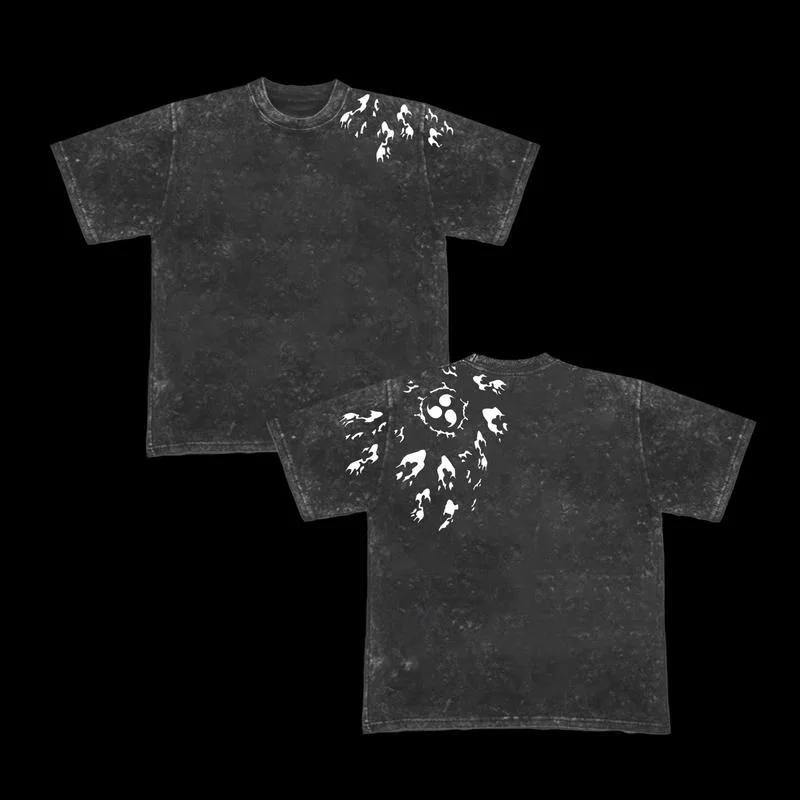 Retro Naruto Anime Oversize Washed T-Shirt