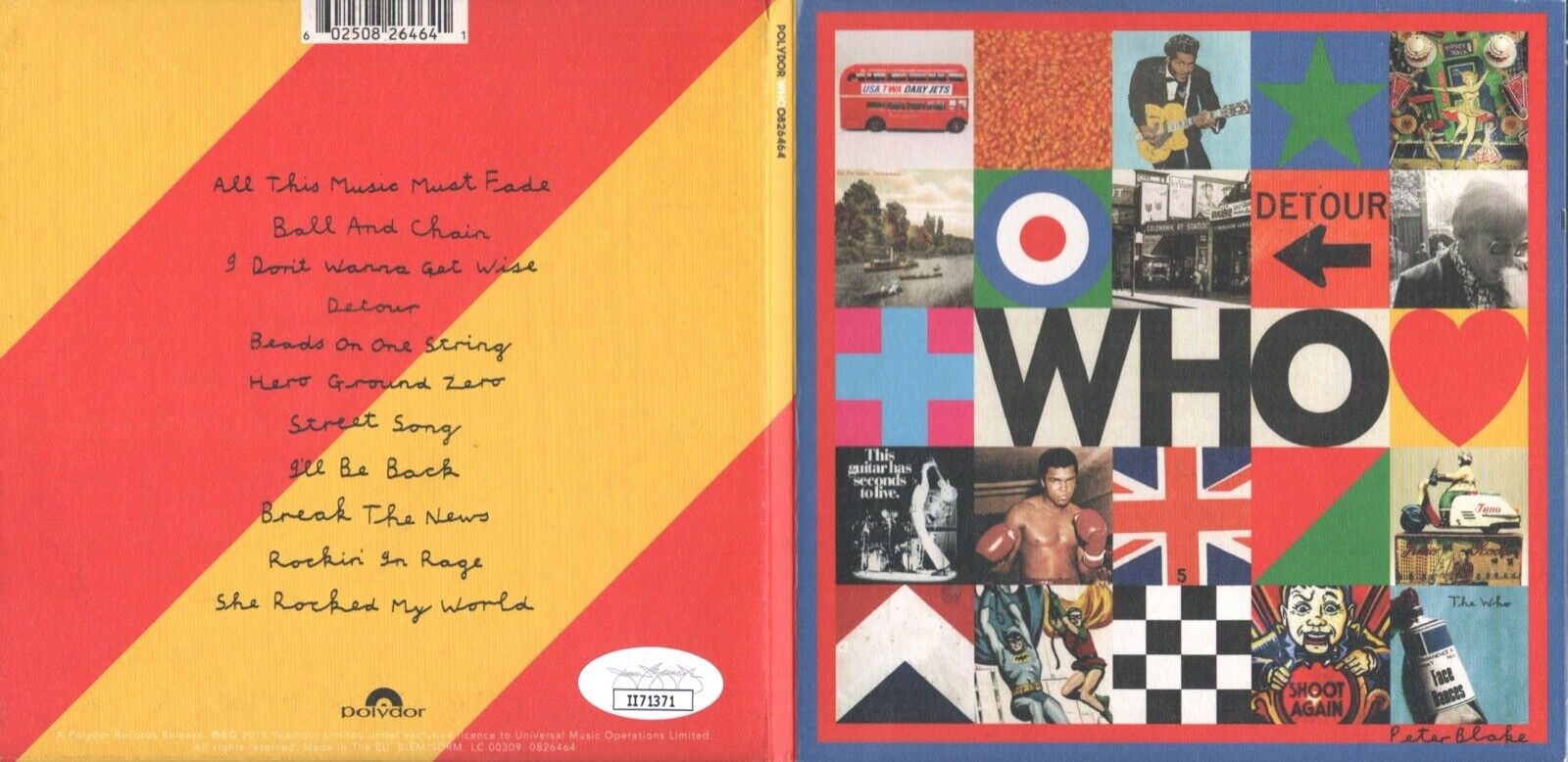 PETE TOWNSHEND The Who Signed CD In Person Autograph JSA COA Cert