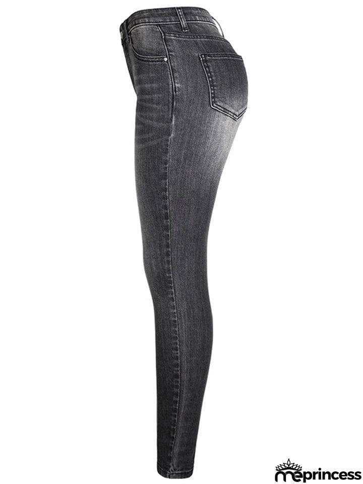 Youth Campus Style Slim Fit Fashion Stretchy Summer Denim Jeans for Women