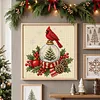 Snow Globe Cardinal DIY 14CT 2 Strands Stamped Cross Stitch Kit for Adults tapestrymarket