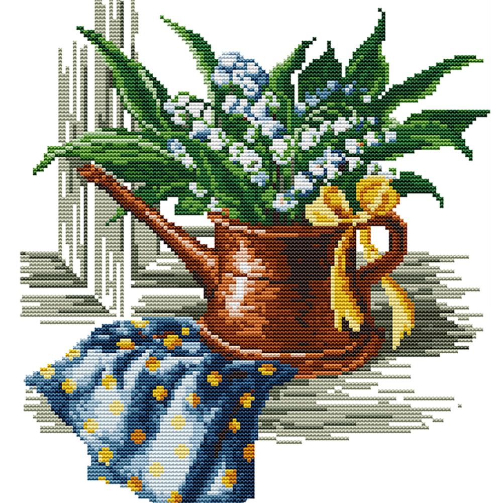 

Plants - 14CT Stamped Cross Stitch - 33*31cm, 501 Original