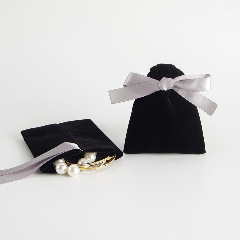 1 Piece Plush Casual Elegant Lady Holiday Banquet Daily Bow Knot Jewelry Packaging Bags