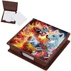 Wooden DIY White Wolf Beauty Diamond Painting Kit Note Box with 160 Papers Gifts