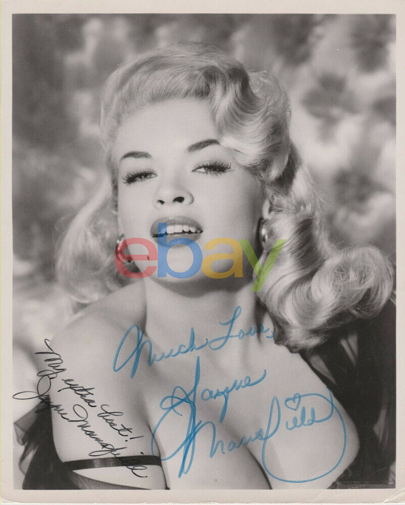 Jayne Mansfield Autograph Signed Photo Poster painting reprint