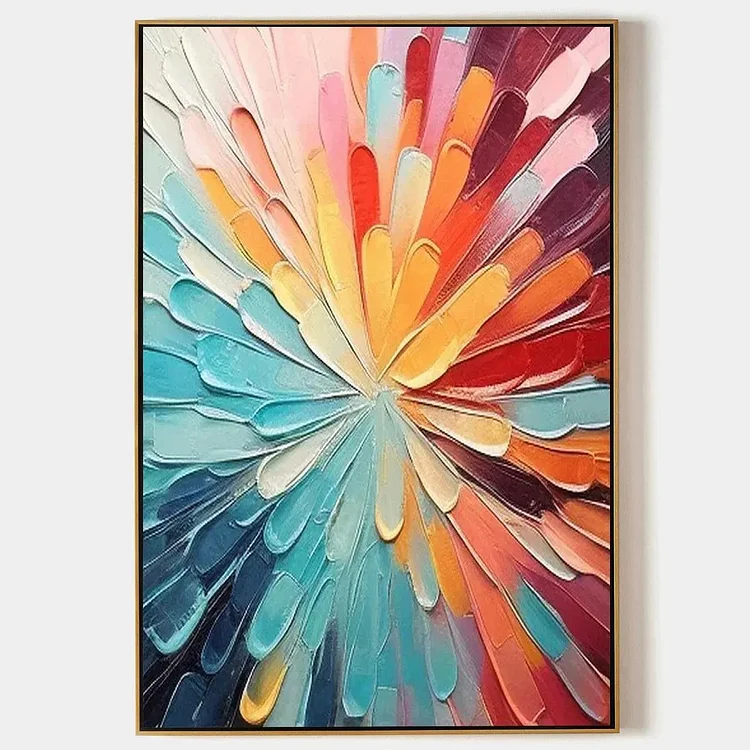 COLORFUL RADIANCE: Abstract Painting in Vibrant Colors（Canvas painting）
