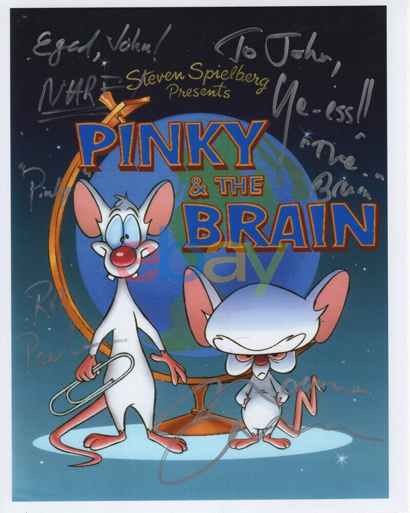 PINKY+THE BRAIN AUTOGRAPHED SIGNED 8x10 COLOR Photo Poster painting reprint