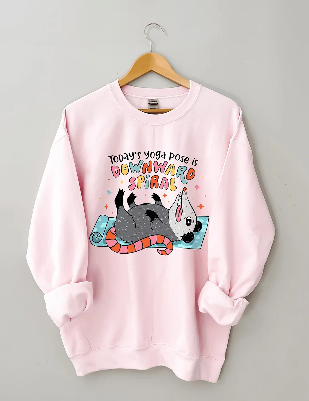 Today's Yoga Pose Is Downward Spiral Possum Sweatshirt