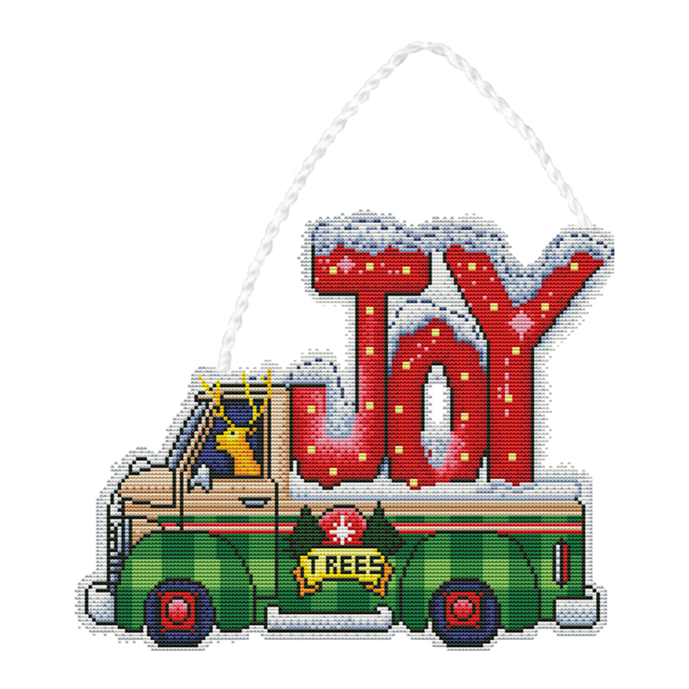 

Christmas Car - 11CT Stamped Cross Stitch - 34*30CM, 501 Original