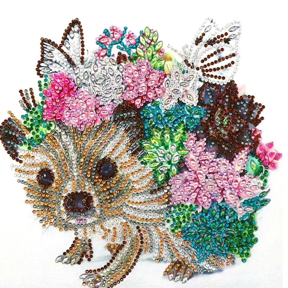 Diamond Painting - Special Shaped Drill - Flower Hedgehog(30*30cm)