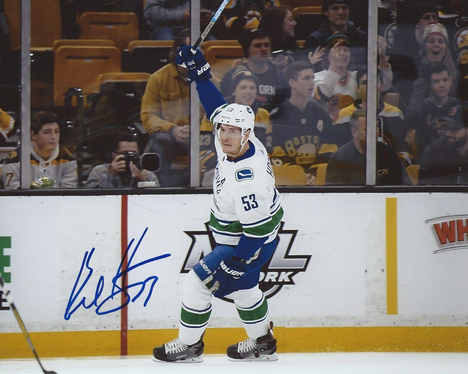 Bo Horvat Signed 8x10 Photo Poster painting Vancouver Canucks Autographed COA U