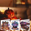 (US Local)6PCS DIY Diamond Art Greeting Cards Halloween Designs for Celebrations (H033)