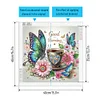 5D DIY Partial Special Shaped Drill Diamond Painting Butterfly Coffee Kit40x40cm (A)