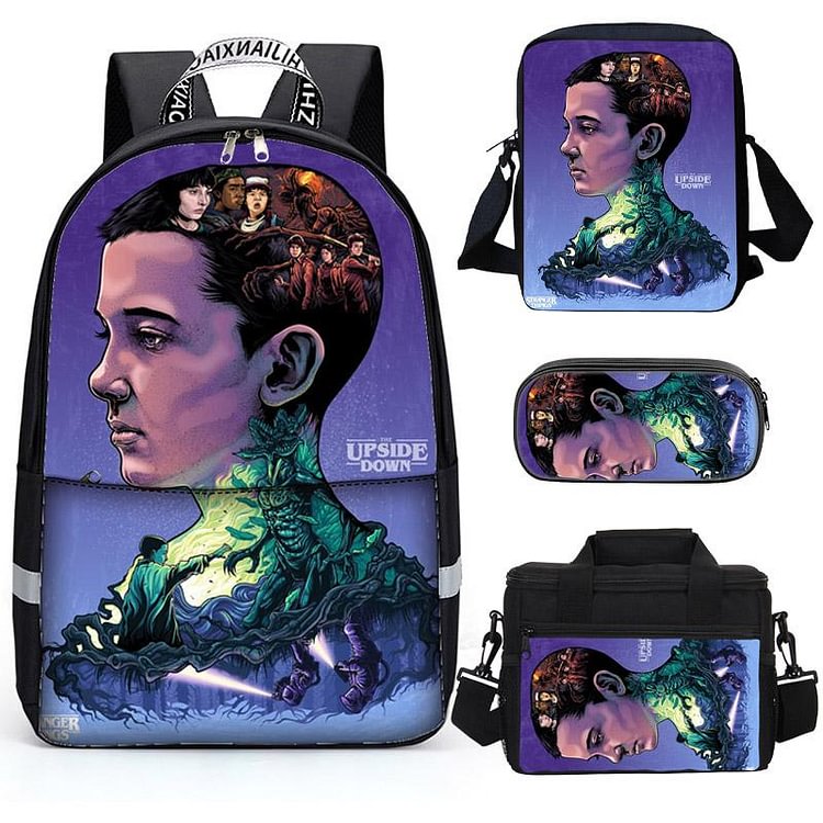 Mayoulove Cool 3D Stranger things School Book Bag Printing Backpacks for Boys Girls-Mayoulove