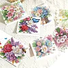 (US Local)8Pcs Butterfly Diamond Painting Greeting Card Diamond Drawing Card for Friends