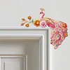 (US Local)Pink Peacock  Diamond Painting Door Corner Sign DIY Door Frame Decor