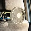 USB Powered Car Fan for Backseat 3 Speeds and 300 Degree Adjustable Vehicle Rear Headrest Fan for Universal Cars SUV Sedan Trucks