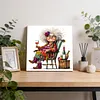 Framed Wine Time Grandma-Paint by Numbers Acrylic Painting 35*35CM With Color Box 5ML(24Colors)
