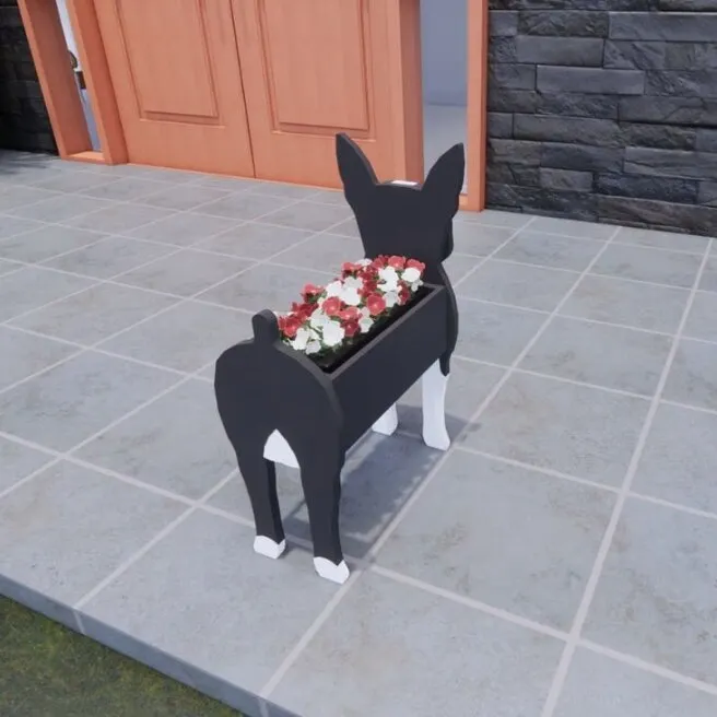 Dog Planter - Boston Terrier Planter