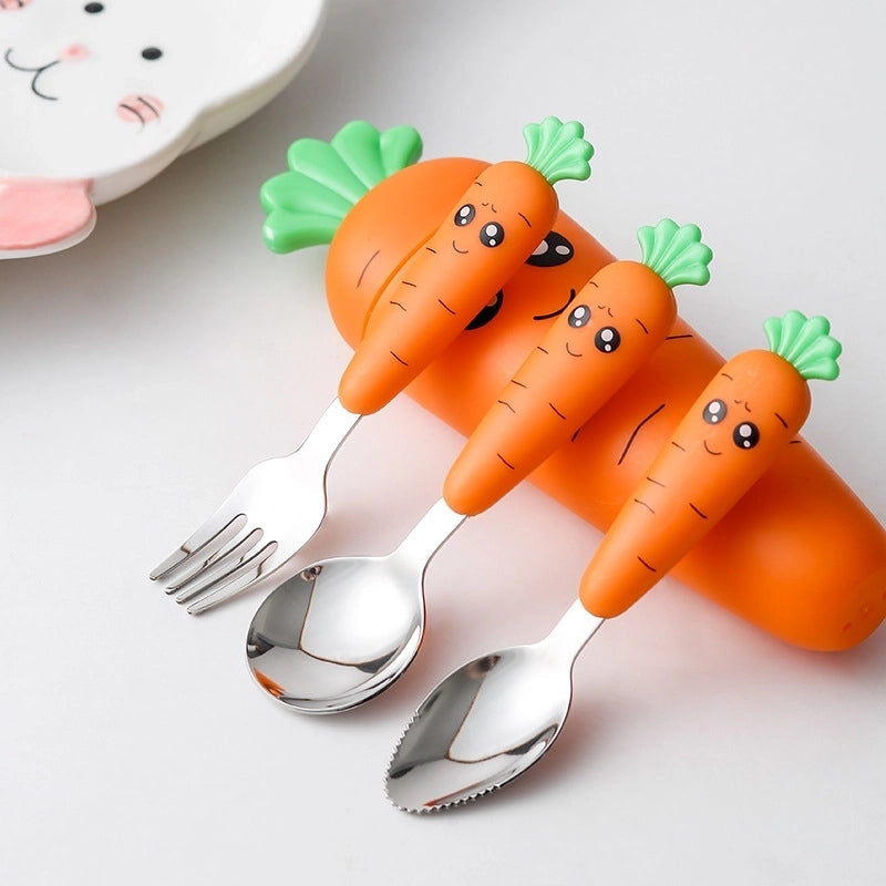 Cute Carrot Stainless Steel Tableware 1 Piece