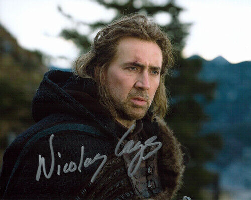 Autographed Photo Poster painting Nicolas Cage signed 8 x 10