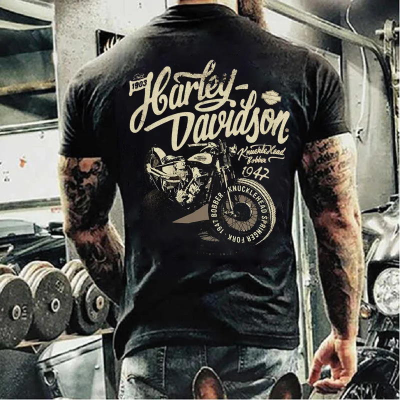 Men's Motorcycle Printed T-Shirt