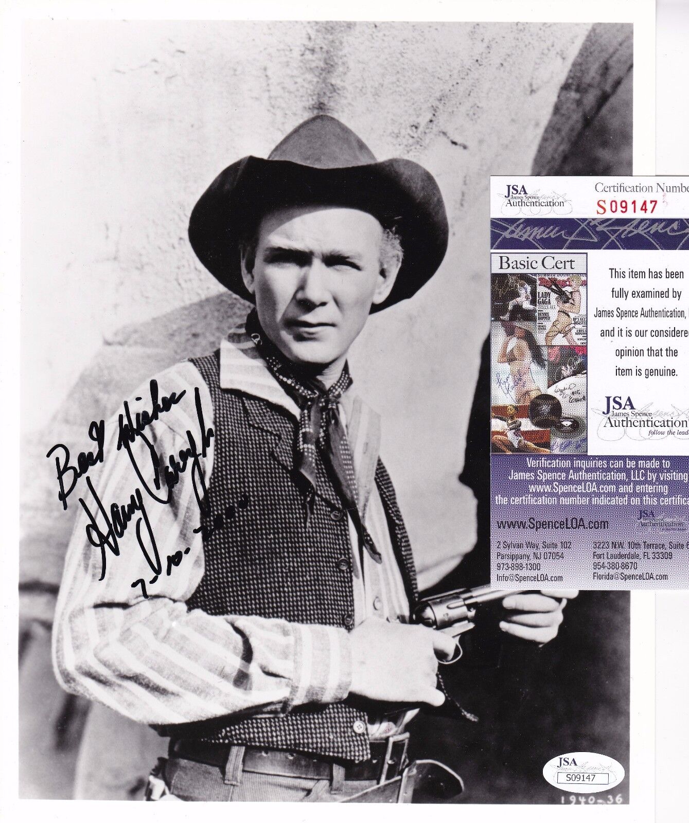 Harry Carey Jr. Western Actor Signed 8x10 Photo Poster painting JSA Certified