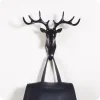 Deer head Self Adhesive Wall Hanger Hook resin craft key/cap/clothes claw ornament hanger Holder Home Decorations Accessories