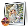 Snow Girl - Diamond Painting - Partial Special Shaped Drill(Canvas|30*30cm)