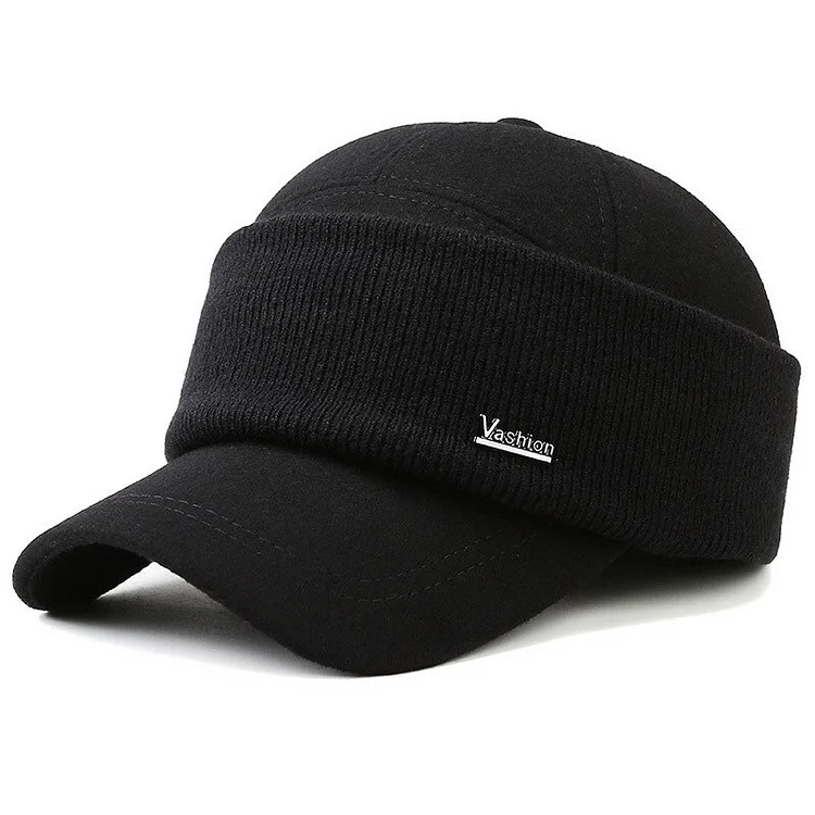 Autumn And Winter Men Baseball Caps Male Earflap Hat Woolen Protect The Face Multifunction Warm Outdoor Fashion