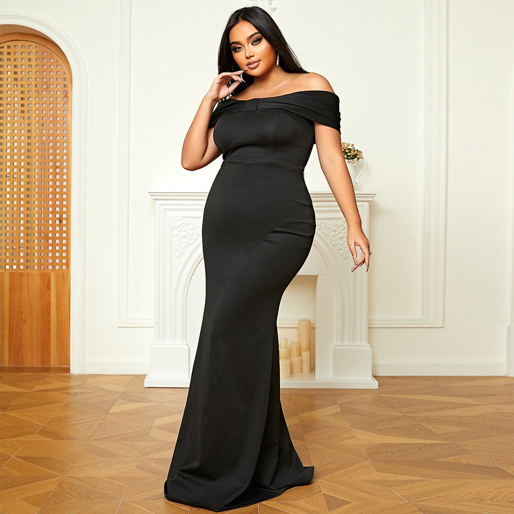 Plus Size Women Long Wedding Party Light Luxury Evening Dress Women - Ootddress