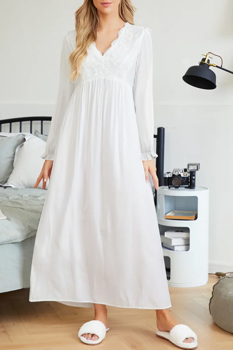 Fashion Solid Lace V Neck Straight Dresses
