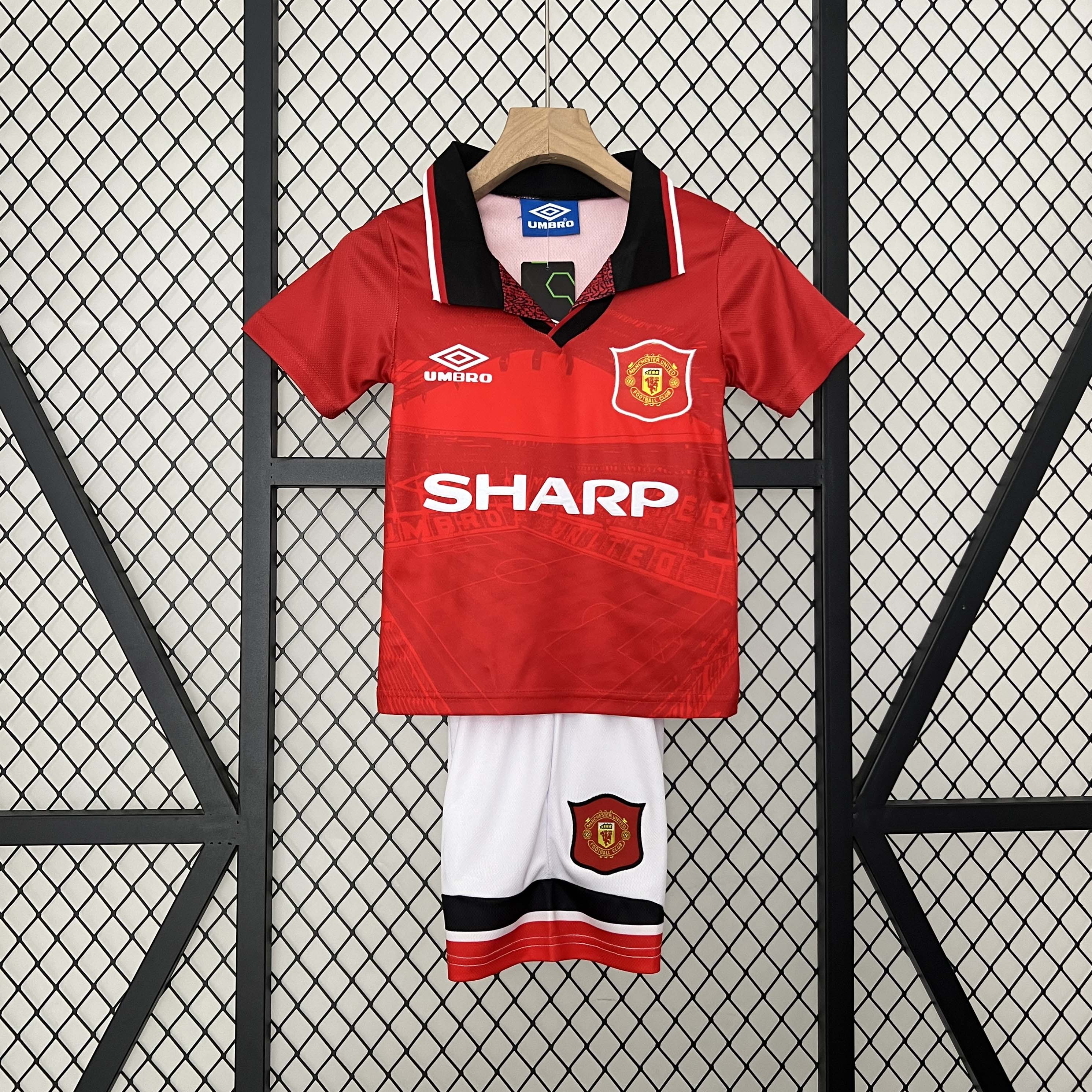 1994-1996 Retro KIDS Manchester United Home Football Shirt 1:1 Thai Quality