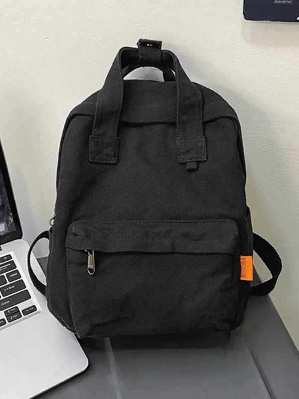 Simple Casual 5 Colors Canvas Backpack