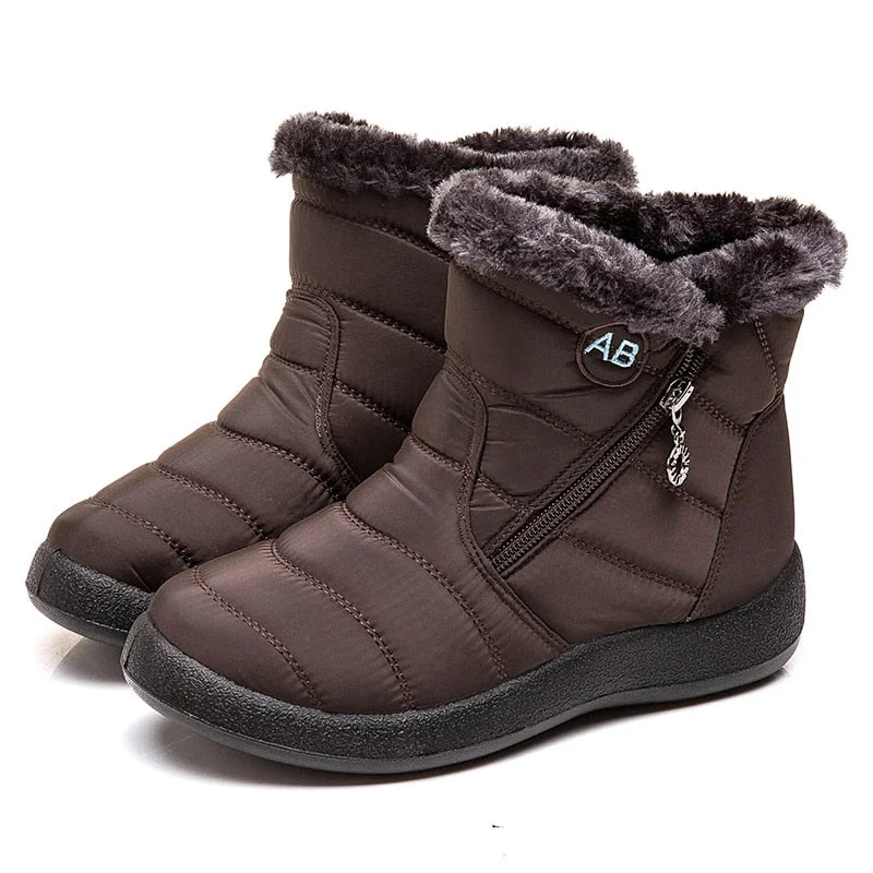 Women Boots Waterproof Ankle Boots With Low Heels Winter Boots Quilted Winter Shoes Women Warm Snow Botas Mujer Bottines