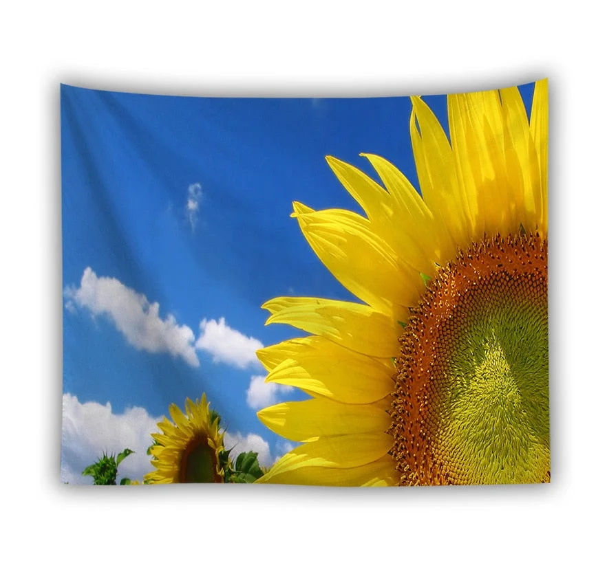 Sunflower Wall Decorative Tapestries Colorful Country Style Hanging Curtain Fabric Multifunctional Cloth for Decor Cloth Craft