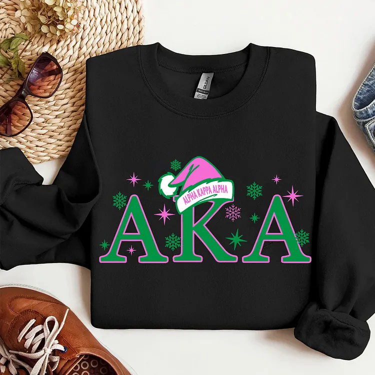 Christmas hat Long Sleeve Round Neck Comfortable Hoodie and Sweatshirt