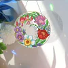 5D DIY Special Shaped Diamond Painting Christmas Hanging Wreath With Lamp String Kit