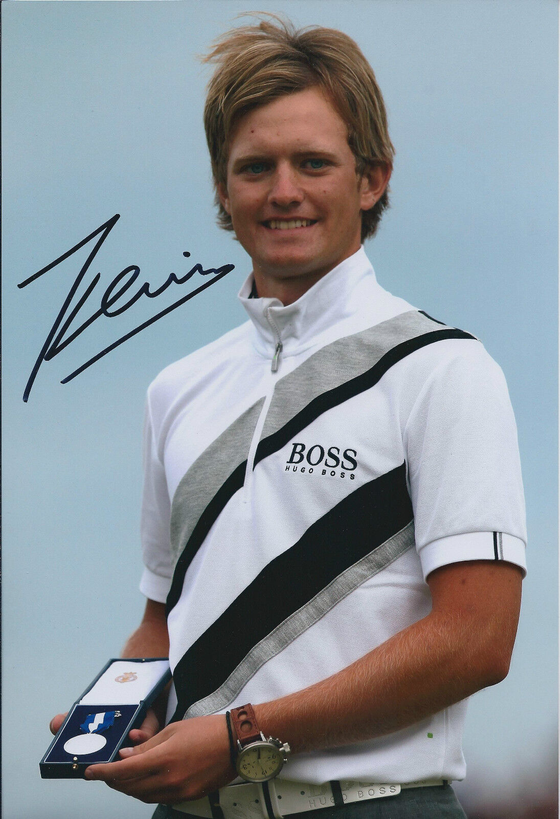 TOM LEWIS 2011 Open Silver Medal Winner SIGNED Autograph 12x8 Photo Poster painting AFTAL GOLF