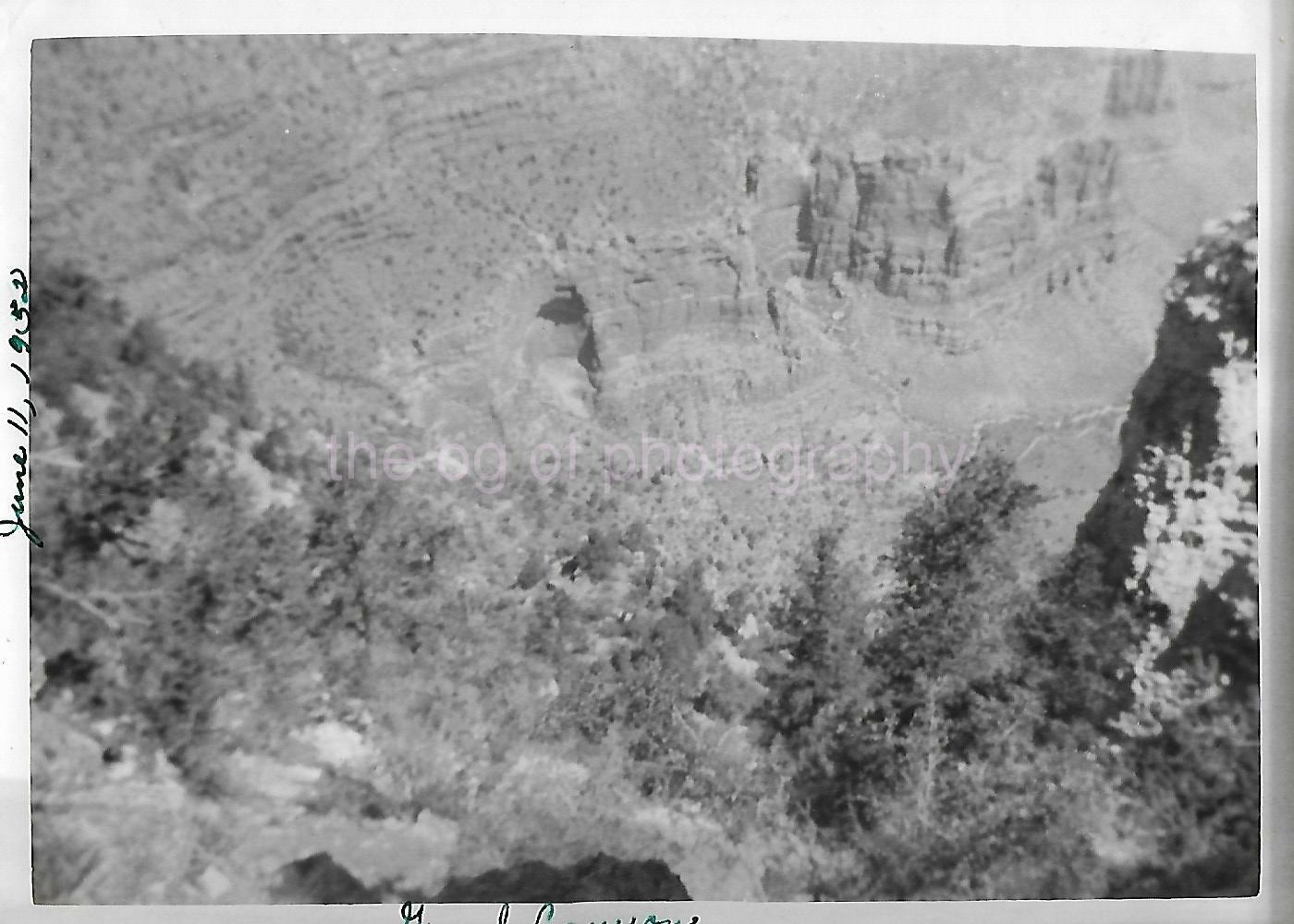 Grand Canyon Abstract 1950's AMERICA 5x7 FOUND Photo Poster painting Vintage bw Original 11 9 Q