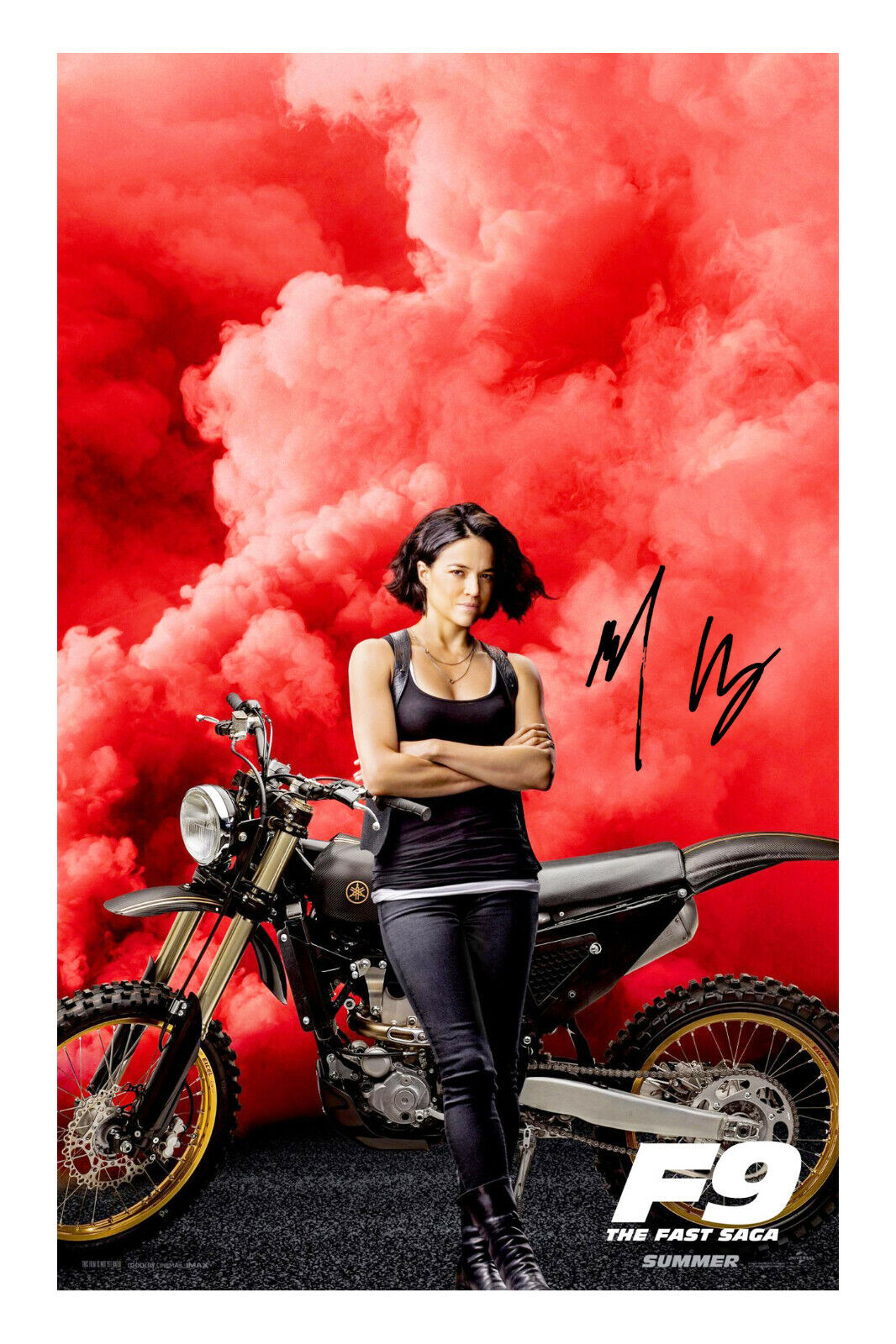 Michelle Rodriguez Fast & Furious 9 Signed A4 Photo Poster painting Print Autograph