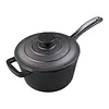 Cast Iron Milk Pot Easy To Clean Non Stick Sauce Pots.Small Cooking Pot with Lid and Long Handle for Restaurant Household Cooking