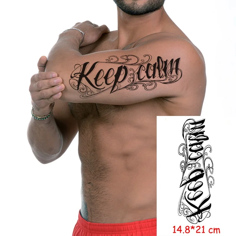 Temporary Tattoo Stickers Rudder Anchor Ocean Waves Fake Tatto Waterproof Tatoo Back Leg Arm Belly Big Size for Women Men Girl