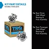 TRQ Rear Wheel Hub Bearings Assembly Set Compatible with 1998-2002 Chevrolet Prizm 1993-1997 Geo 1993-2002 Toyota Corolla