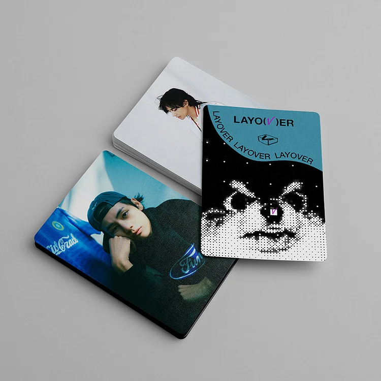 BTS MERCH SHOP, 55 Pcs V Layover Album Holographic Postcards Series