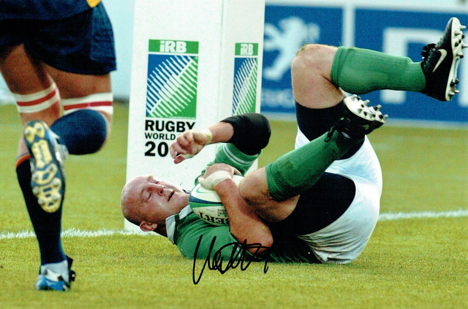 Keith WOOD Signed Autograph 12x8 World Cup Photo Poster painting AFTAL COA Ireland RUGBY